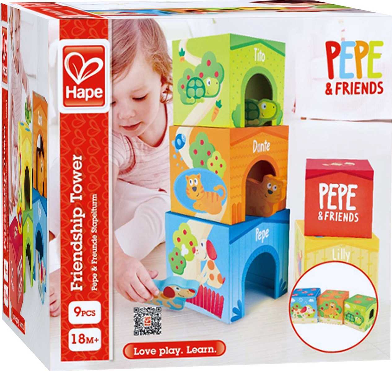Hape Pepe & Friends Πύργος Ζωάκια Friendship (E0451) - Image 2