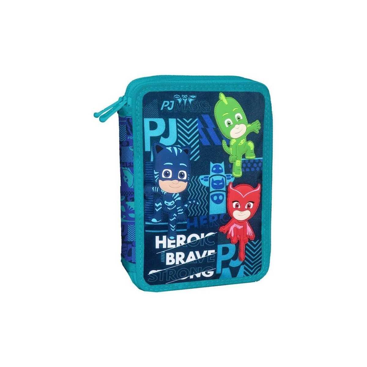 Διακάκης Pj Masks Κασετίνα Γεμάτη με 2 Θήκες