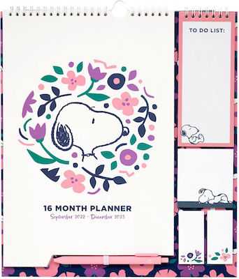 Πλάνο Επιτοίχιο με Σημειώσεις 2022/2023 SNOOPY 30Χ34 Κόμικς & Κινούμενα σχέδια Μηνιαίο Τοίχου Πλάνα Snoopy / Peanuts