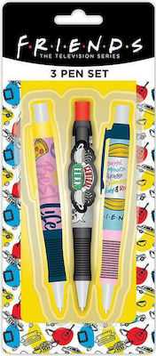 Blue Sky Στυλό Ballpoint 3τμχ Friends Icons