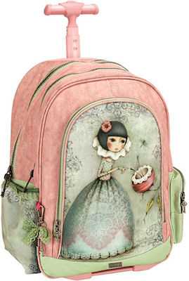 Santoro Mirabelle Curiosity Σχολική Τσάντα Τρόλεϊ Δημοτικού σε Ροζ χρώμα Μ32 x Π21 x Υ45εκ