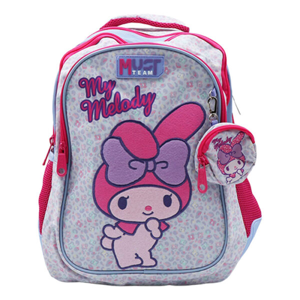 Must 3θήκες My Melody Σχολική Τσάντα Πλάτης Δημοτικού Γαλάζια με Θήκη για Παγούρι 25lt (000490105)