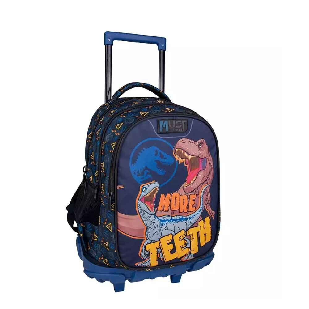 Σχολική τσάντα trolley δημοτικού 34x20x44 3 θήκες Jurassic World More Teeth MUST 000572015