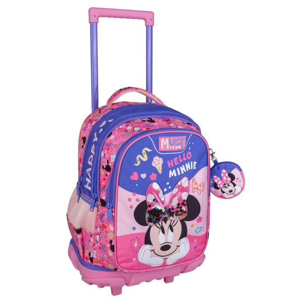 Must Team Σχολική Τσάντα Minnie Τρόλεϊ Δημοτικού με Θήκη για Παγούρι 30lt